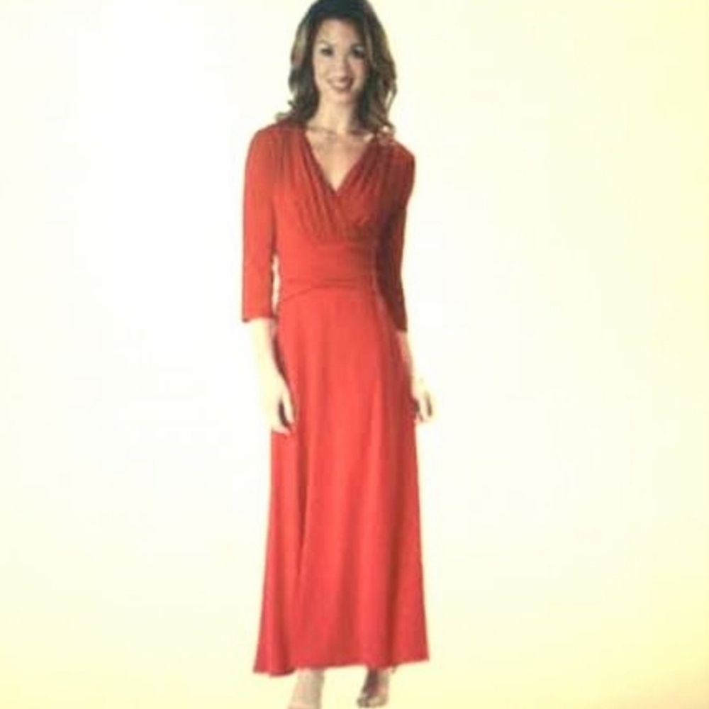 Wearabouts Women's 3X Plus Size Dress Red Midi flowy flatteringPit to pit; 30